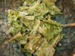Tasty Ceasar Salad - capers, rice cake pieces and black pepper added